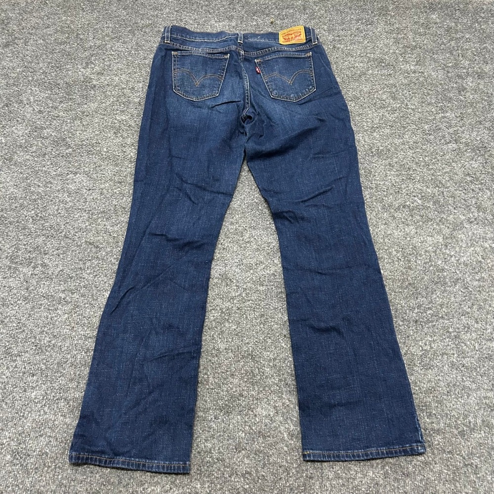 Levi's Jeans Womens Size 28 415 Relaxed Bootcut Dark Wash Blue Stretch Denim - Picture 7 of 8